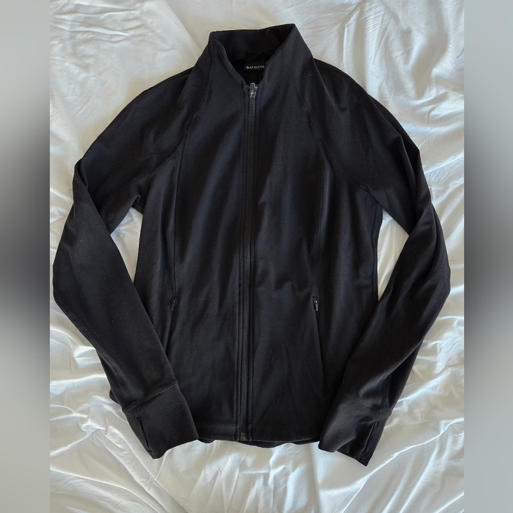 Athleta salutation jacket, black, medium